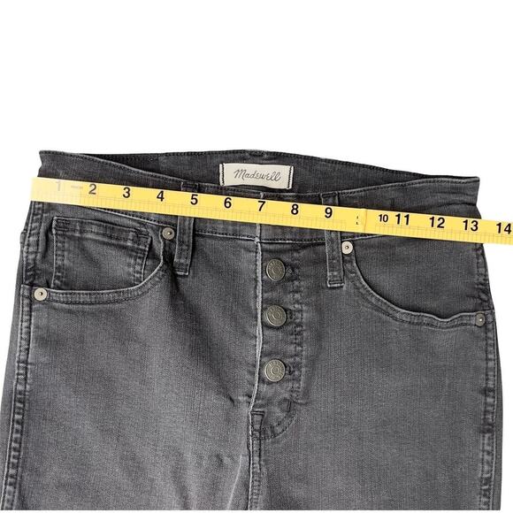 Madewell 10” High-Rise Skinny Stretch Jeans in Washed Black - Size 27 - Picture 11 of 16
